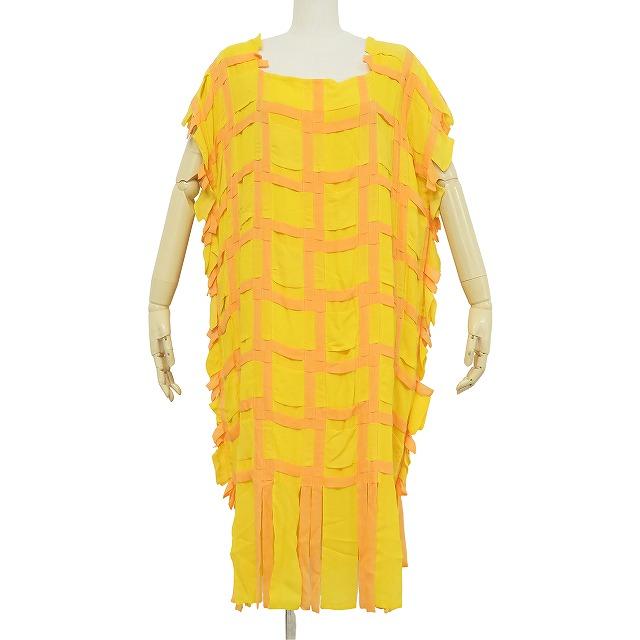 ISSEY MIYAKE（イッセイミヤケ） #spc ワンピース 2 黄色 オレンジ