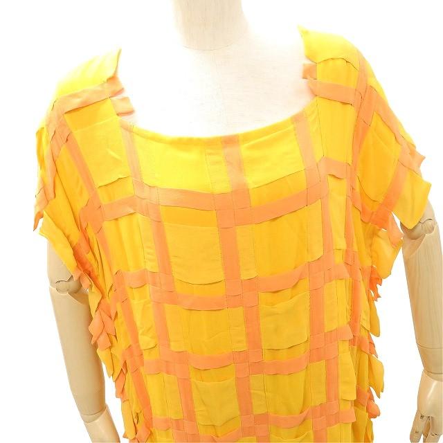 ISSEY MIYAKE（イッセイミヤケ） #spc ワンピース 2 黄色 オレンジ
