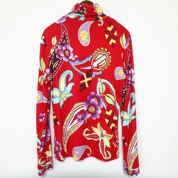 レオナールスポーツ(XL) 長袖 カットソー ハイネック 総柄 花柄 大きい