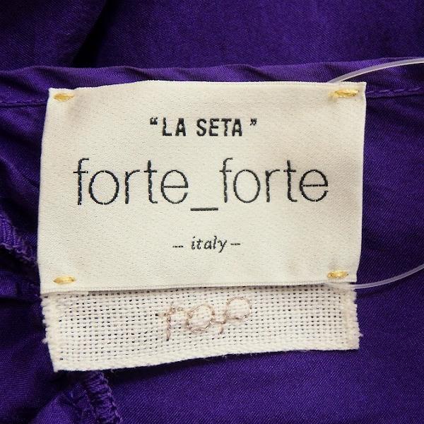 snc フォルテフォルテ forte_forte シャツ・ブラウス 紫 半袖 光沢 