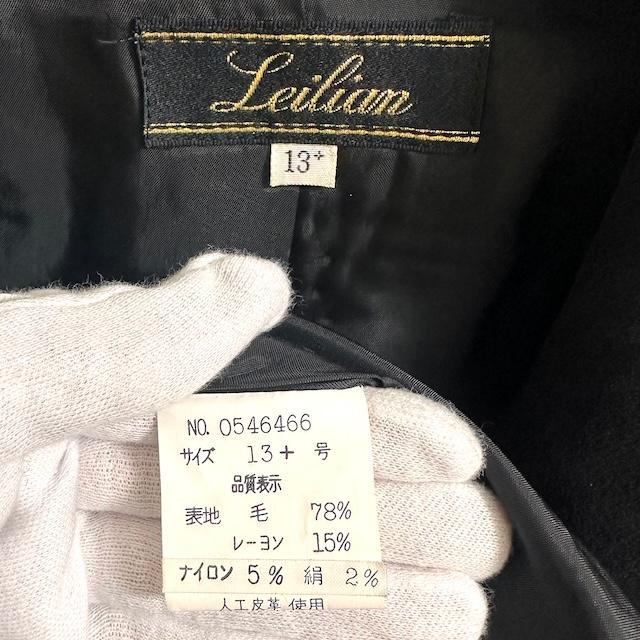 Leilian #wnc レリアン コート ジャケット 13+ 黒 グレー
