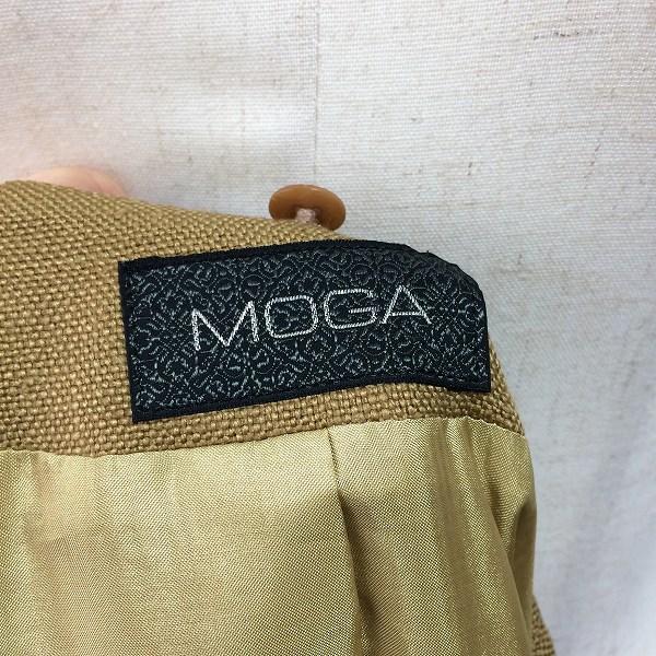 MOGA（モガ） #anc コート 黄土色 シルク ノーカラー 襟付き 無地