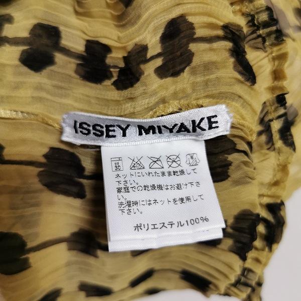 spc イッセイミヤケ ISSEYMIYAKE カットソー 半袖 プリーツ ドット柄 L 