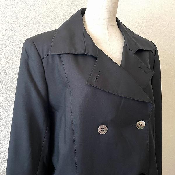 Leilian（レリアン） #anc コート 11 黒 シルクコート 薄手