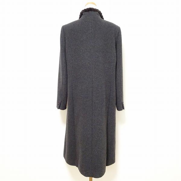 Leilian（レリアン） #wnc コート 9 グレー カシミア ミンクファー