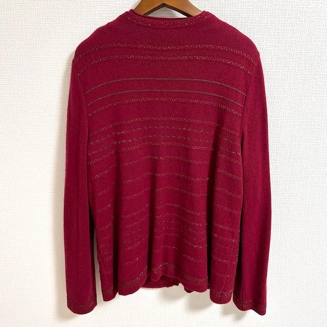 Leilian（レリアン） #wnc アンサンブル ニット 9 ボルドー系 アンゴラ