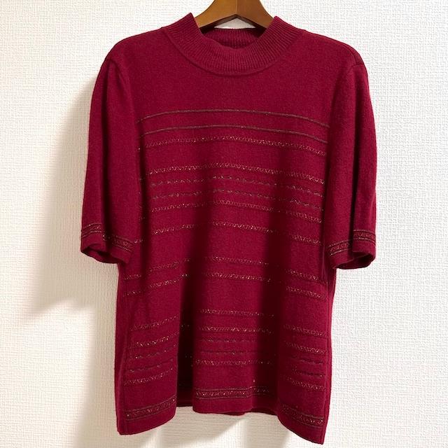 【美品】近年モデル✨️レリアン　高級ウール100%　アンサンブル　ビジュー　XL 美品】近年モデル✨️レリアン 高級ウール100% アンサンブル ビジュー