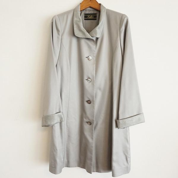 ロロピアーナカシミアウールグレー フード付き コート日本製銀座マギー