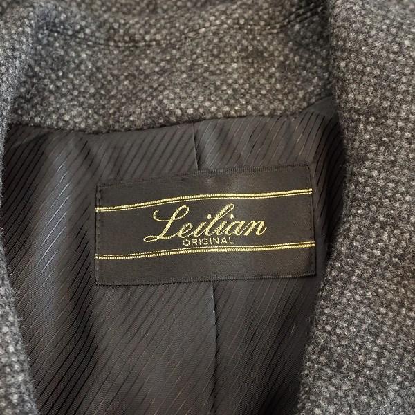 Leilian　コート　Mサイズ　9　グレー Leilian #wnc レリアン コート 9 グレー系 カシミヤ コロンボ