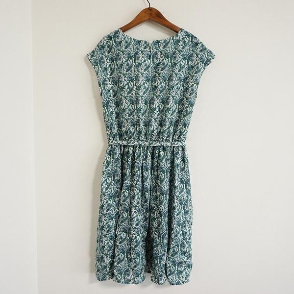 銀座マギー #snc ギンザマギー ワンピース 38 緑 半袖 ペイズリー柄