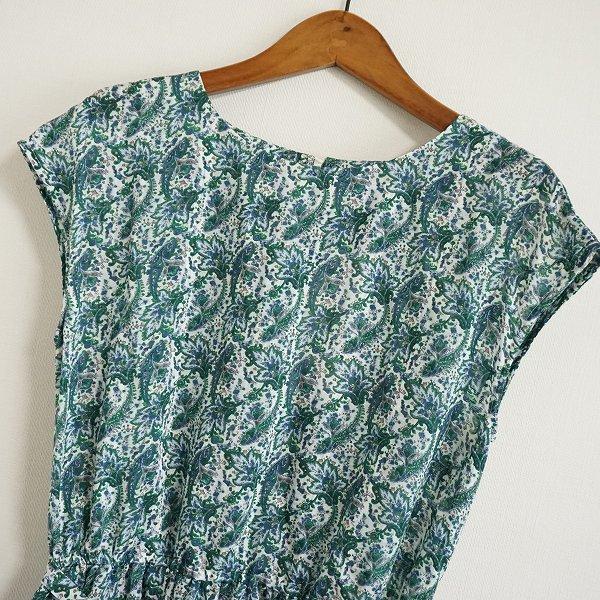 銀座マギー #snc ギンザマギー ワンピース 38 緑 半袖 ペイズリー柄