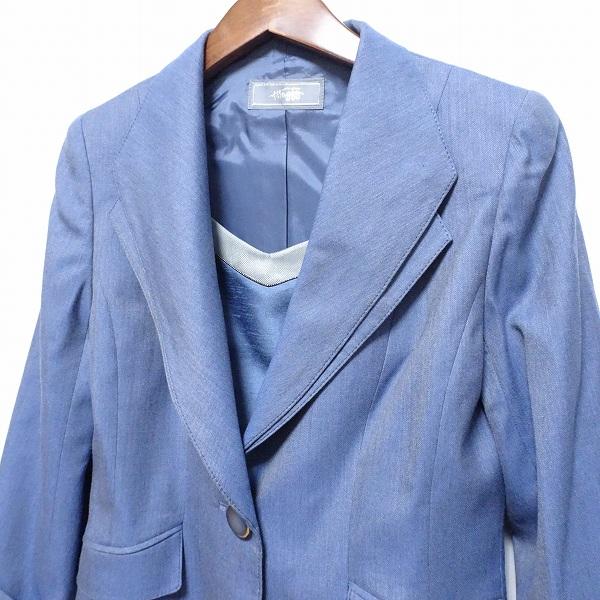 anc ギンザマギー 銀座マギー パンツスーツ セットアップ 40 青系  