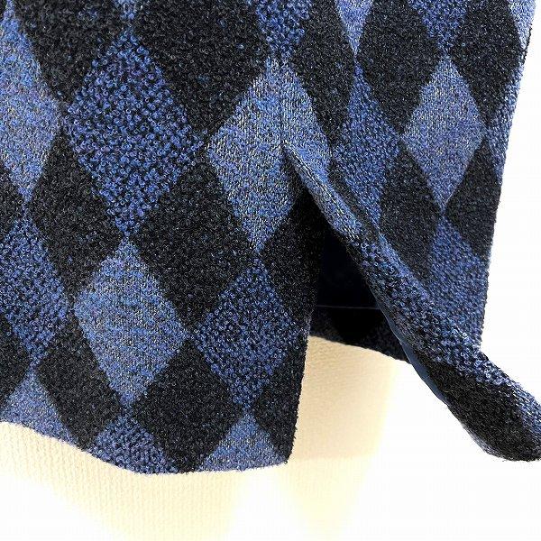 ✨銀座マギー✨黒と白のストライプ 半袖ひざ丈ワンピース✨美品✨ wnc ギンザマギー 銀座マギー ワンピース 青 黒 ダイヤ柄 バック