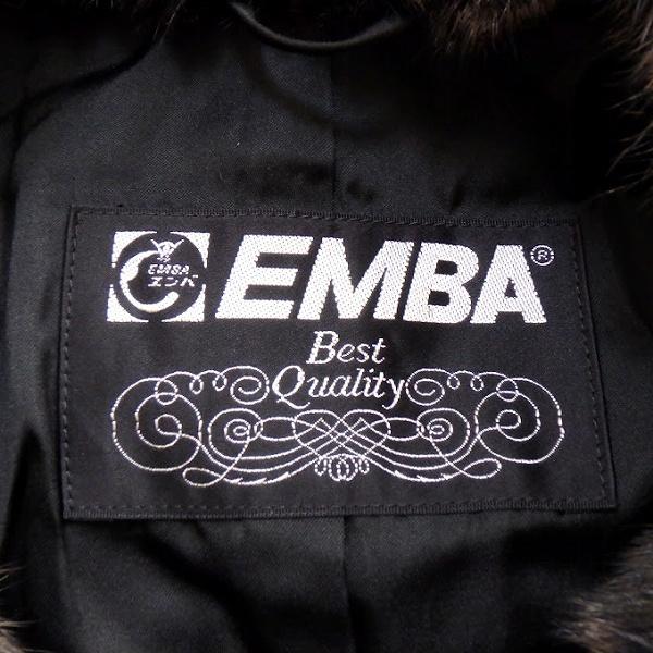 wnc エンバ EMBA 毛皮 コート 11 黒 茶 総柄 ウィーゼル レディース 