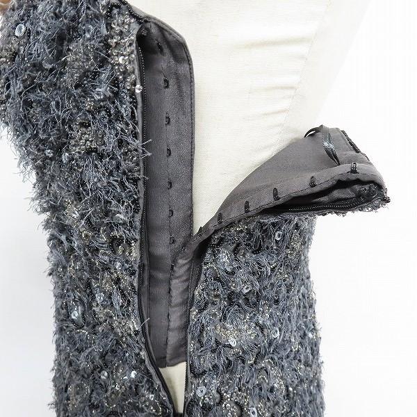 美品 エスカーダ ドレス ワンピース ビーズ スパンコール 36 S 美品