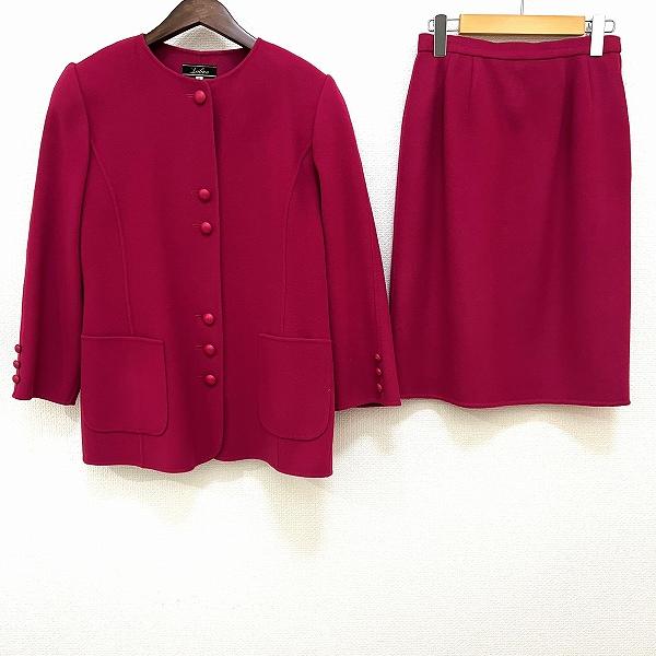 レリアン　lelian レディース　セットアップ　ノーカラージャケット　スカート レリアン lelian レディース セットアップ ノーカラージャケット