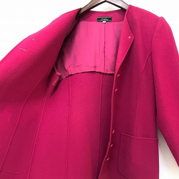 Leilian #wnc レリアン スカートスーツ 9 赤紫 セットアップ ノー  