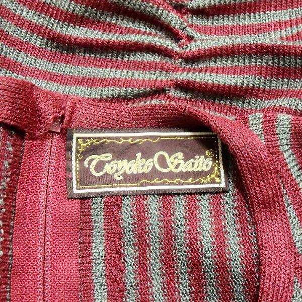 斉藤都世子　ニット　シャツ　ブラウス 美品 TOYOKO SAITO 斉藤都世子 トヨコサイトウ フラワーモチーフ