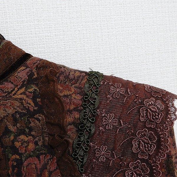 豪華刺繍】ノンノンドールコレクション ロングワンピース 花柄モチーフ 