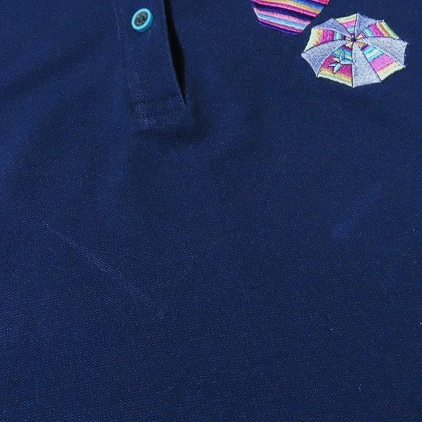 snc レオナールスポーツ LEONARD SPORT ポロシャツ 40 紺 半袖 刺繍