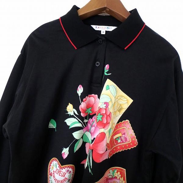 LEONARD SPORT #anc レオナールスポーツ カットソー M 黒 マルチ 花柄