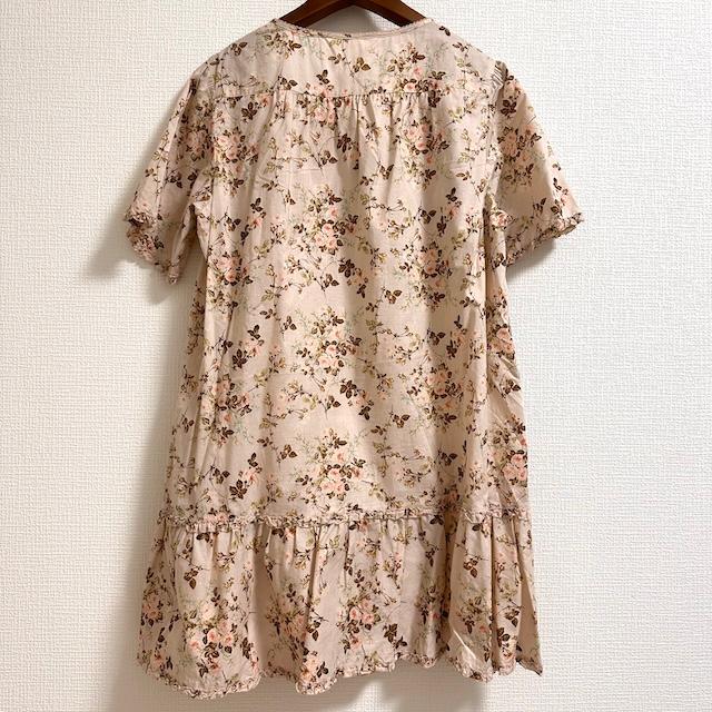 美品！PINK HOUSE フリル付きチュニック 薄いピンク snc ピンクハウス PINKHOUSE チュニック 薄いピンク系 半袖 ピコフリル