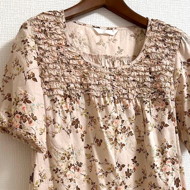snc ピンクハウス PINKHOUSE チュニック 薄いピンク系 半袖 ピコフリル