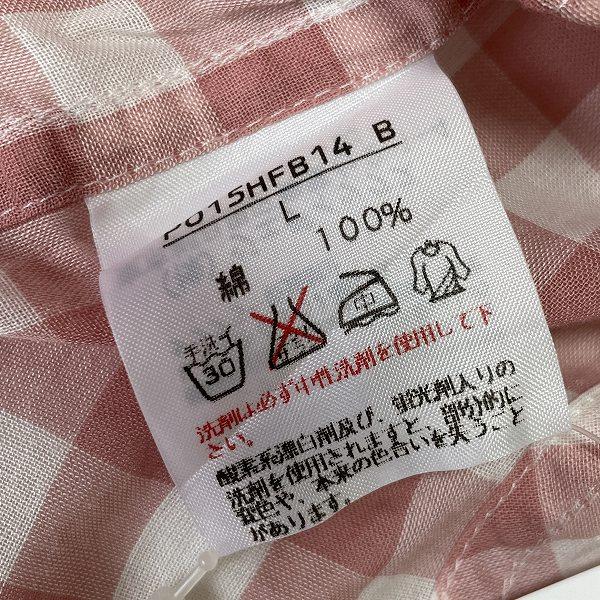 snc ピンクハウス PINKHOUSE シャツ・ブラウス L ピンク 白 ギンガム