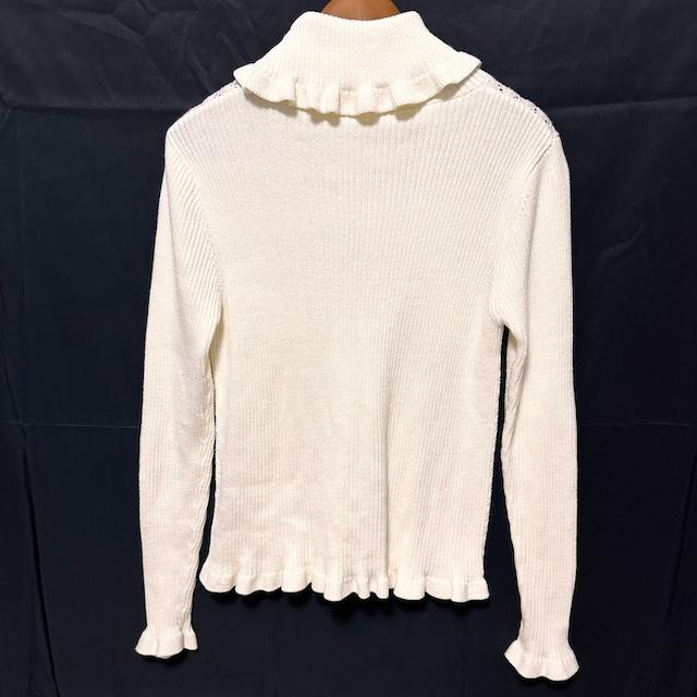 wnc ピンクハウス PINKHOUSE ニット・セーター 白 リブ タートルネック