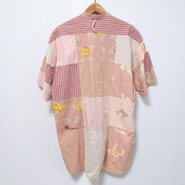 新品】カールヘルム 花柄 フード 半袖 シャツ ピンクブラウスL