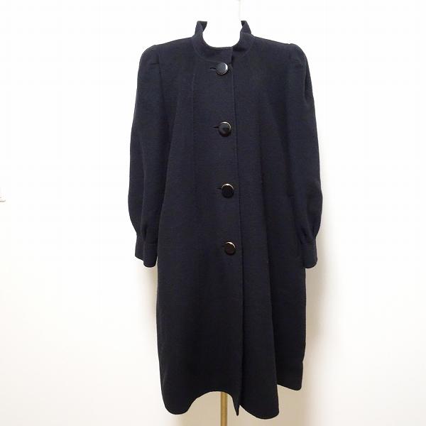 Leilian（レリアン） #wnc コート 9 黒 カシミヤ スタンドカラー