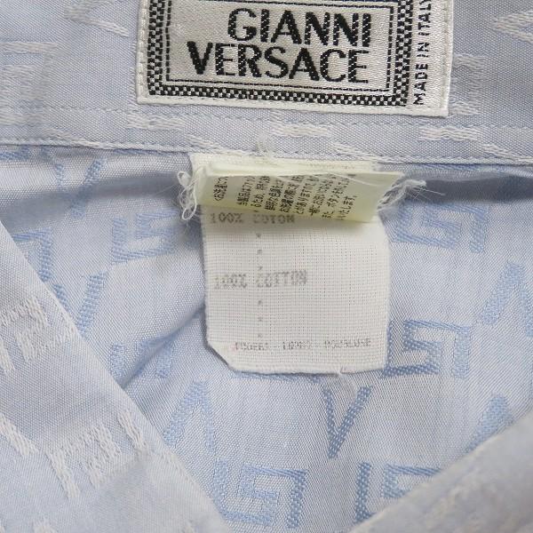 【GIANNI VERSACE】イタリア製 無地 長袖シャツ anc ジャンニヴェルサーチ GIANNIVERSACE 長袖シャツ ワイシャツ