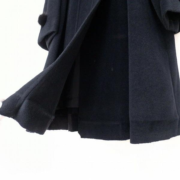 LAPINE（ラピーヌ） #wnc コート 9 黒 ハイネック ミンクファー付き