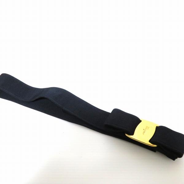 フェラガモリボンベルトネイビーXSサイズ