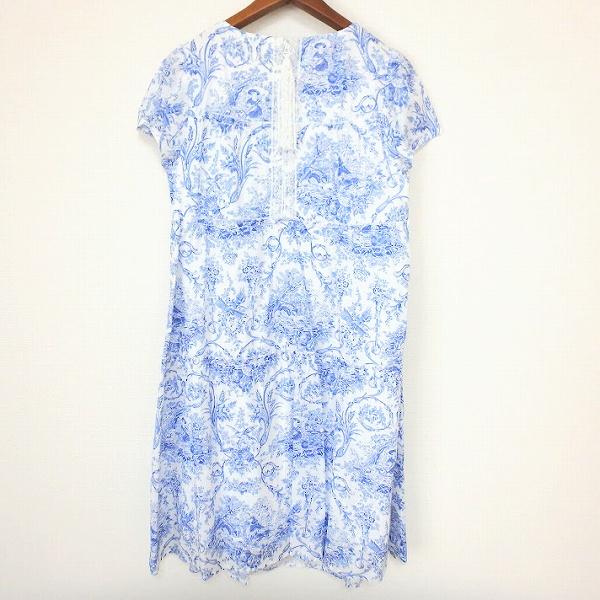 #snc スーパービューティー Super Beauty ワンピース 白 水色 半袖 パール レース バックジップ タグ付き 新品同様 レディース [879366] |  | 01