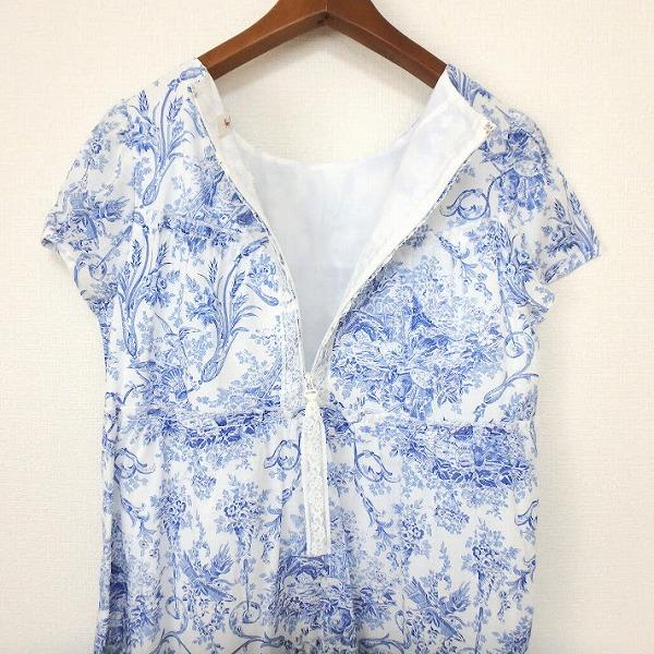 #snc スーパービューティー Super Beauty ワンピース 白 水色 半袖 パール レース バックジップ タグ付き 新品同様 レディース [879366] |  | 03