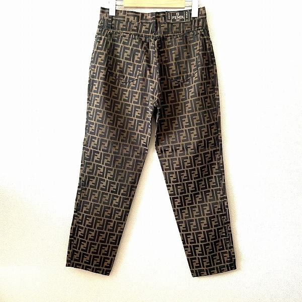 FENDI（フェンディ） #anc パンツ 44 茶 こげ茶 ズッカ柄 イタリア製