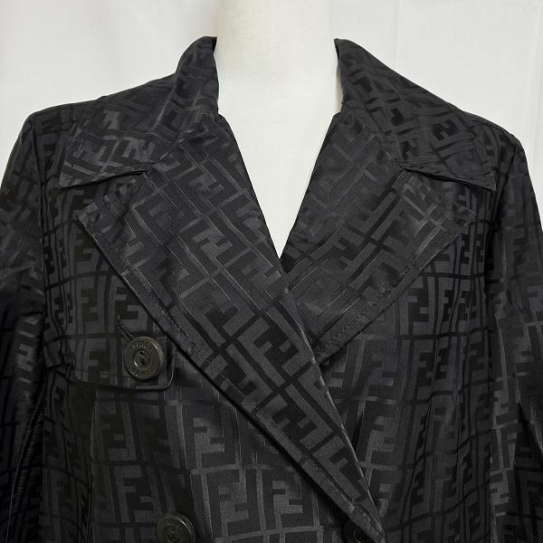 anc フェンディ FENDI セットアップ 42 黒 ズッカ柄 ダブル