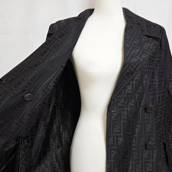 FENDI フェンディ 42 LL ズッカ柄 タイトスカート 黒 ブラック FENDI フェンディ 42 LL ズッカ柄 タイトスカート 黒 ブラック