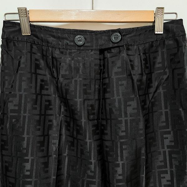 anc フェンディ FENDI セットアップ 42 黒 ズッカ柄 ダブル