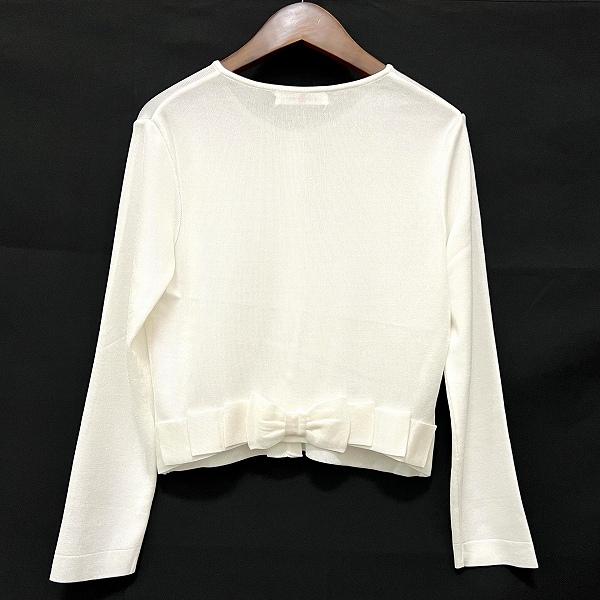 【新品】ギャラリービスコンティ リボン　カーディガン　ホワイト ギャラリービスコンティ（GALLERY VISCONTI） #anc カーディガン 2 白