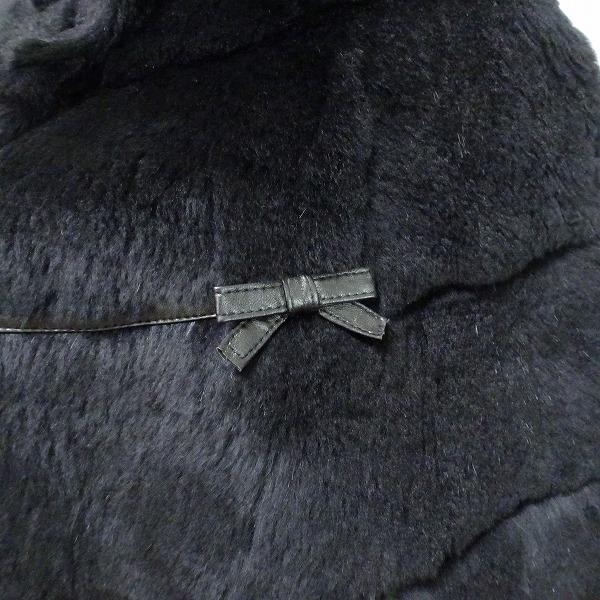 ギャラリービスコンティ ラビットファー コート 黒