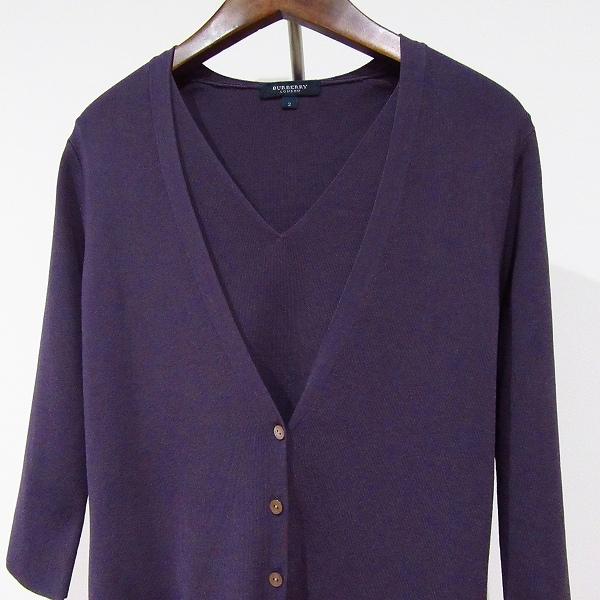 バーバリーのレディース，アンサンブル anc バーバリー BURBERRY アンサンブル ツーピース 2 紫系 ニット V