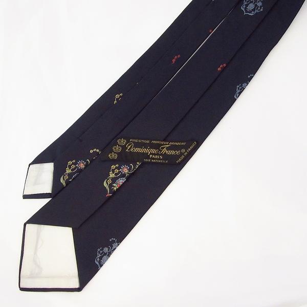 anzt ドミニクフランス DominiqueFrance ネクタイ 濃紺 シルク