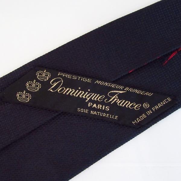 anzt ドミニクフランス DominiqueFrance ネクタイ 濃紺 赤 シルク  