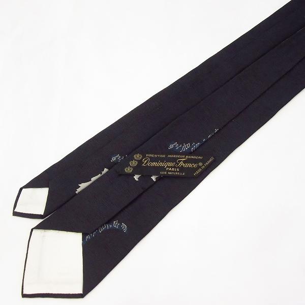 Dominique France 未使用 ネクタイ チェスデザイン anzt ドミニクフランス DominiqueFrance ネクタイ 濃紺 シルク