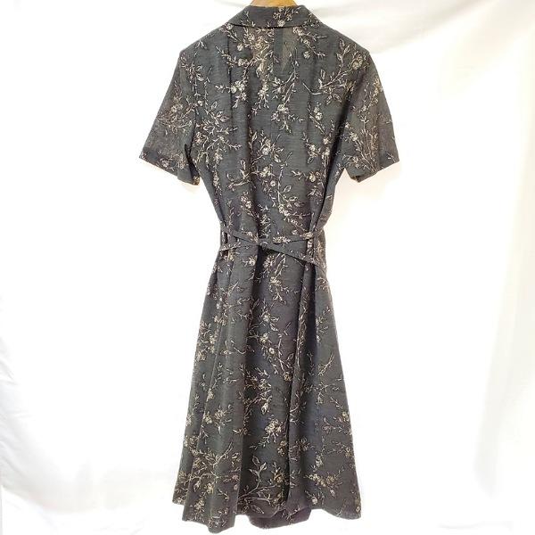 美品 レリアン 9 ワンピース グレー Leilian（レリアン） #snc ワンピース 9 グレー シャツワンピース 花柄
