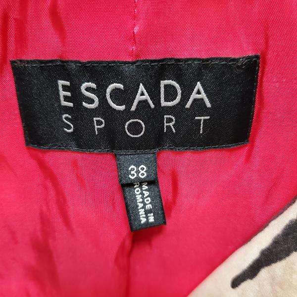 エスカーダ SPORT トレンチコート 36 レース切替 ダブル ベルト付 wnc エスカーダスポート ESCADA SPORT ジャケット 38 白 ベージュ