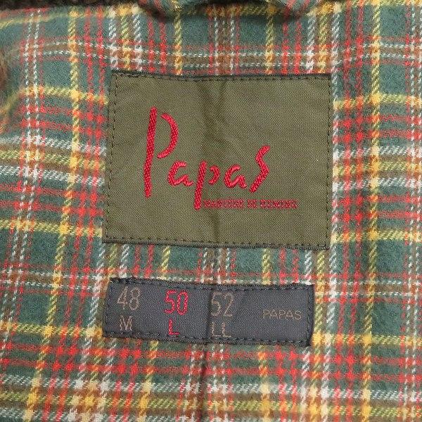 PAPAS #wnc パパス Papas ジャケット L カーキ系 コーデュロイ ロゴ
