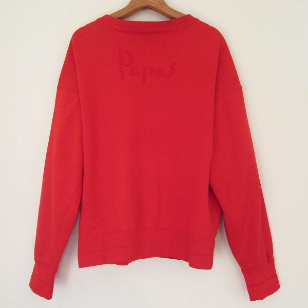 美品）papas パパスプラス ハーフジップ スウェットトレーナー サイズ：LL 美品）papas パパスプラス ハーフジップ スウェットトレーナー